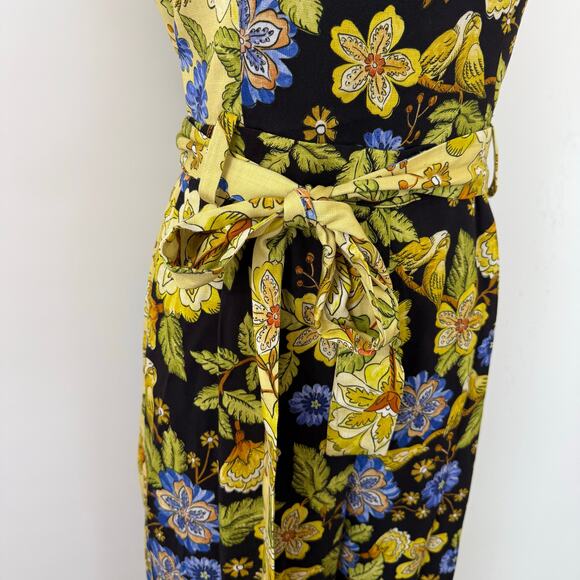 Farm Rio Square-Neck Floral Jumpsuit Wide Leg Smocked Back L NWT - Picture 5 of 16
